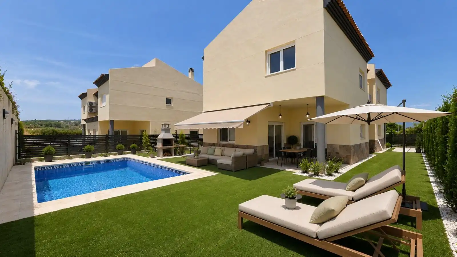 Terraza de Casa adosada en venta en Benicolet con Jardín privado y Piscina