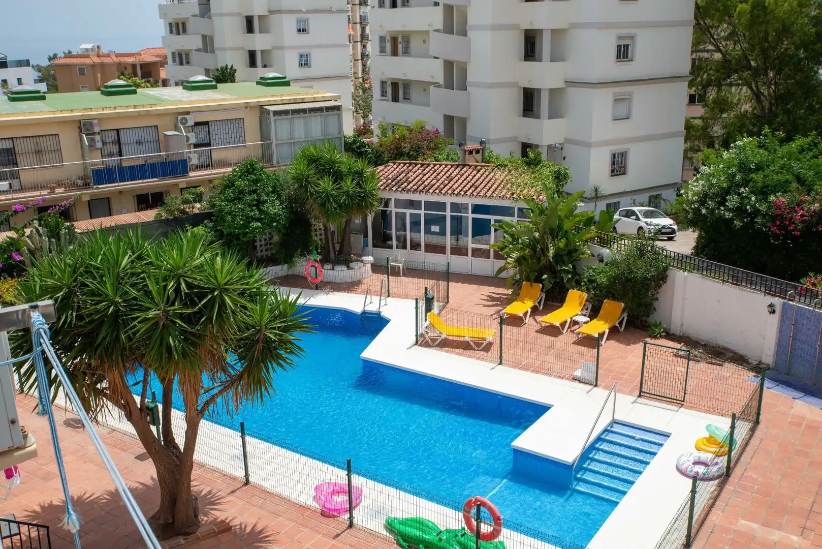 Swimming pool of Apartments for rent in Benalmádena  with Air Conditioner, Heating and Furnished
