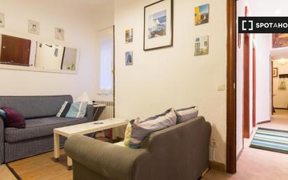 Living room of Flat to rent in  Madrid Capital  with Air Conditioner, Heating and Furnished