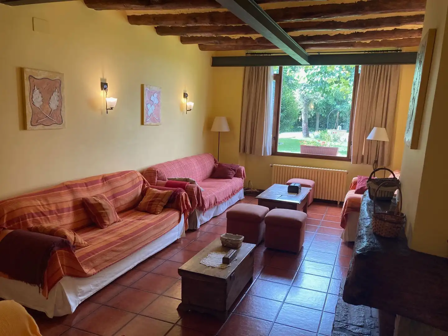 Sala d'estar de Casa o xalet en venda en Vilanova de Bellpuig amb Calefacció, Jardí privat i Piscina