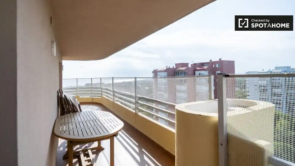 Terraza de Piso de alquiler en Valencia con Aire acondicionado, Calefacción y Amueblado