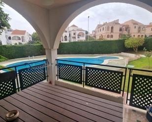 Swimming pool of Single-family semi-detached for sale in Mazarrón  with Air Conditioner, Heating and Private garden