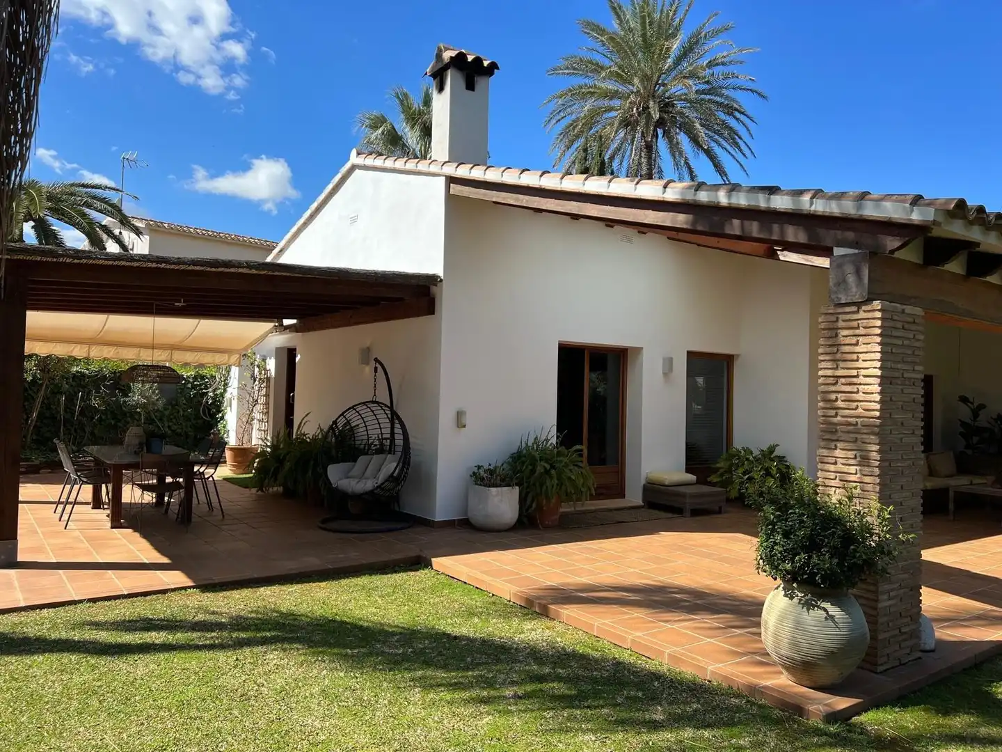 Garden of Single-family semi-detached for rent in Dénia  with Air Conditioner, Private garden and Terrace