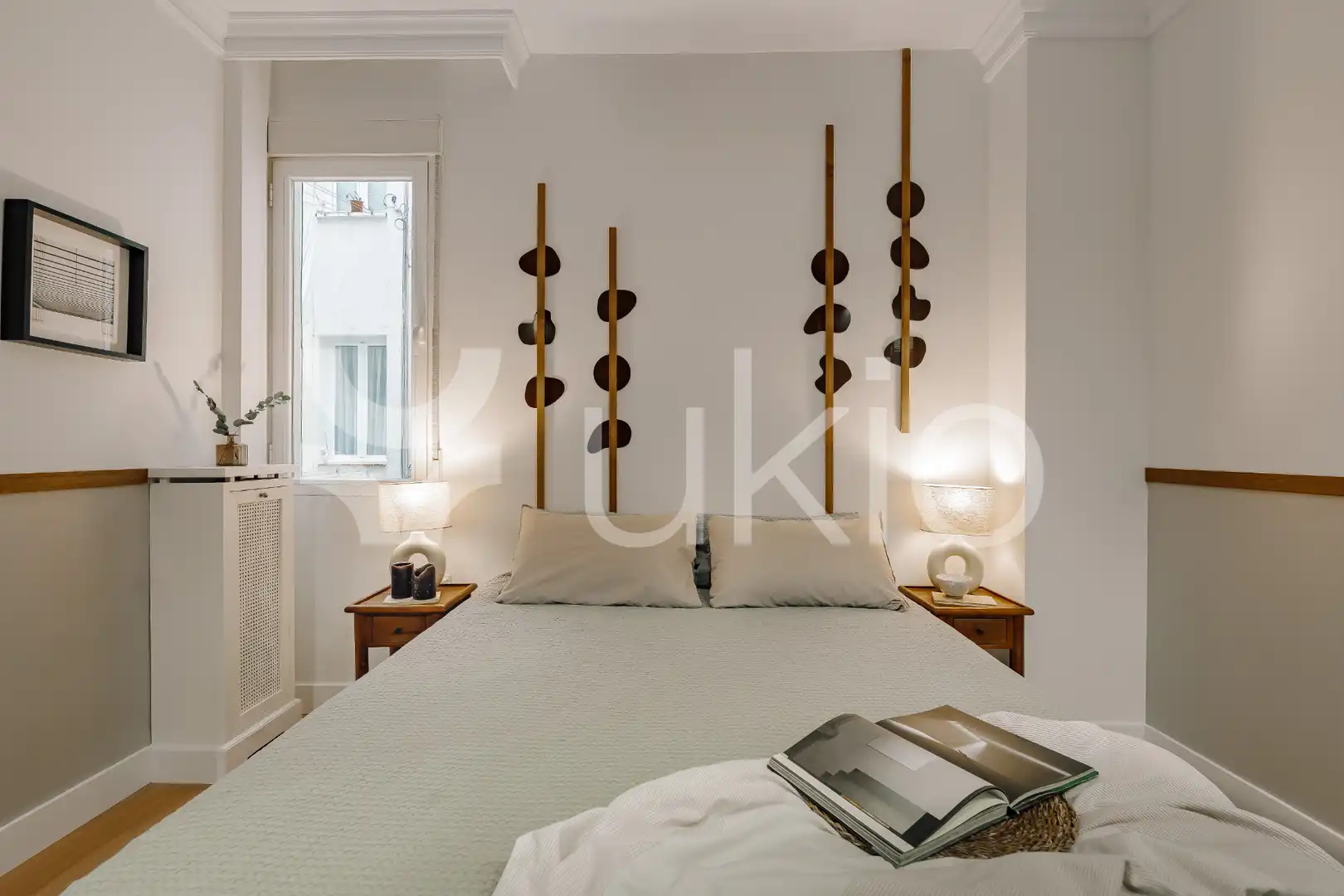 Schlafzimmer von Wohnungen zur Miete in Madrid mit Klimaanlage, Heizung und Terrasse