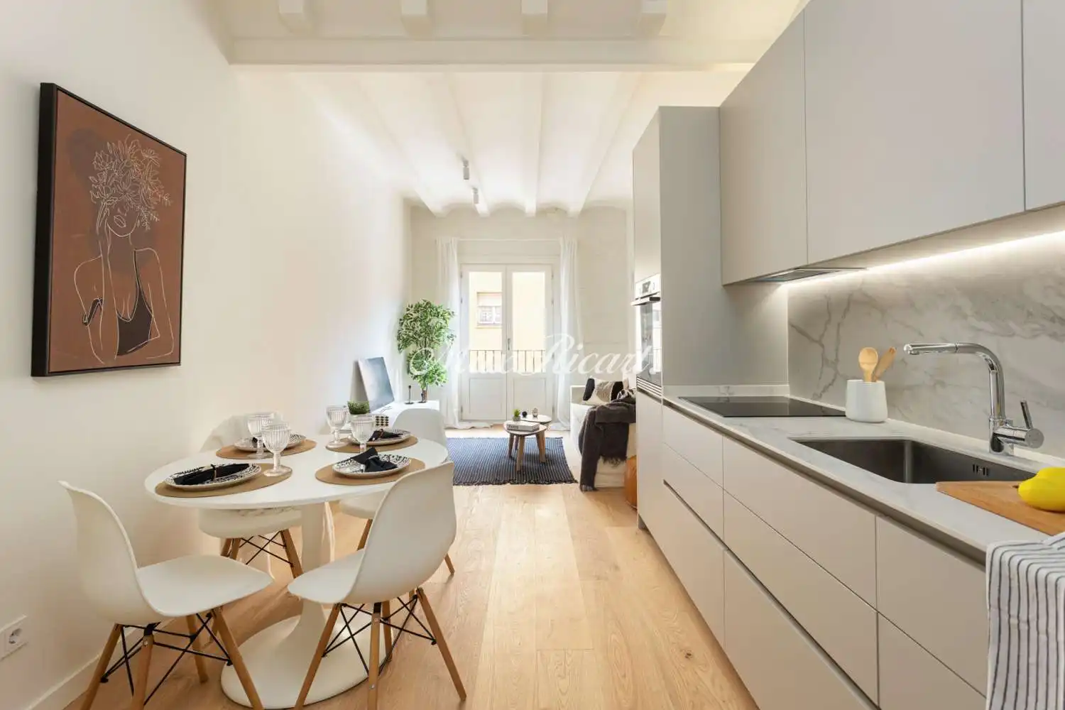 Living room of Flat for sale in Barcelona  with Air Conditioner, Heating and Balcony