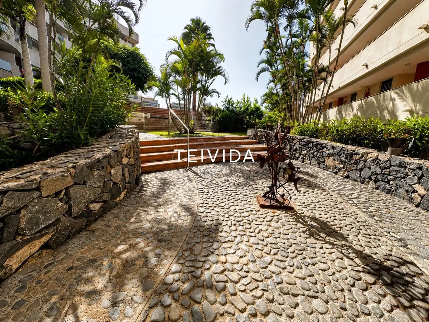 Terrasse von Dachboden zur Miete in Arona mit Terrasse, Schwimmbad und Möbliert