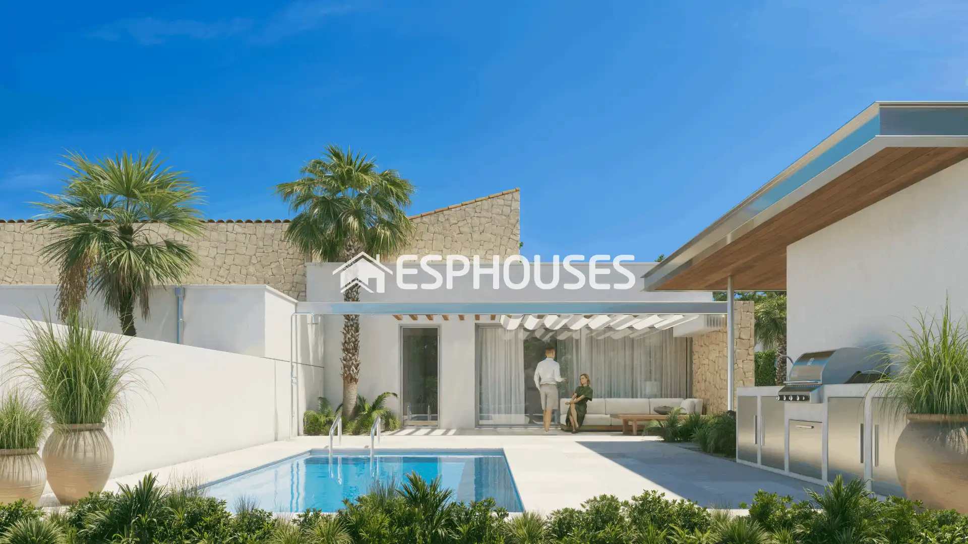 Exterior view of Houses for sale in La Nucia  with Air Conditioner, Swimming Pool and Home automation