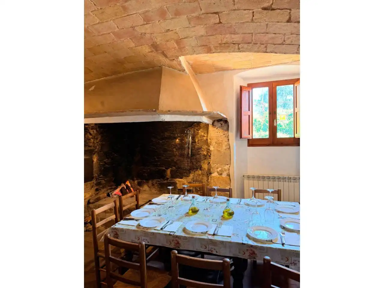 Comedor de Finca rústica de alquiler en Llagostera con Calefacción, Amueblado y Piscina comunitaria