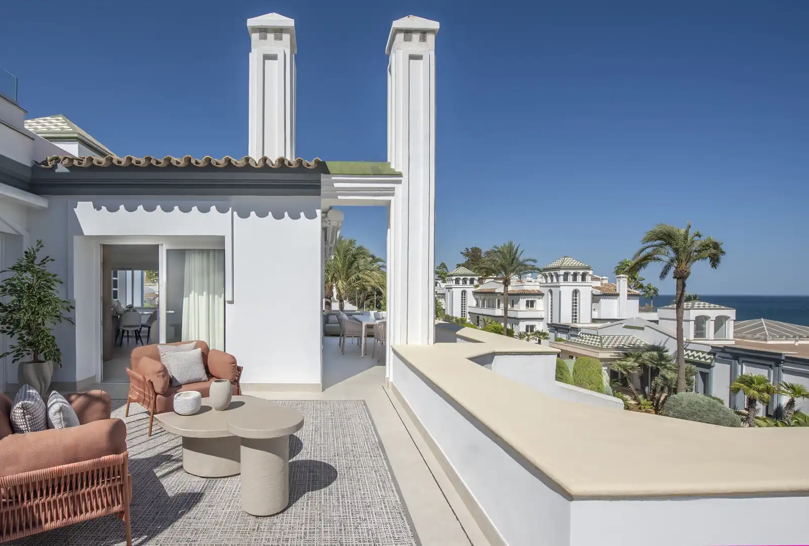 Terrasse von Dachboden zum Verkauf in Estepona mit Klimaanlage, Terrasse und Abstellraum