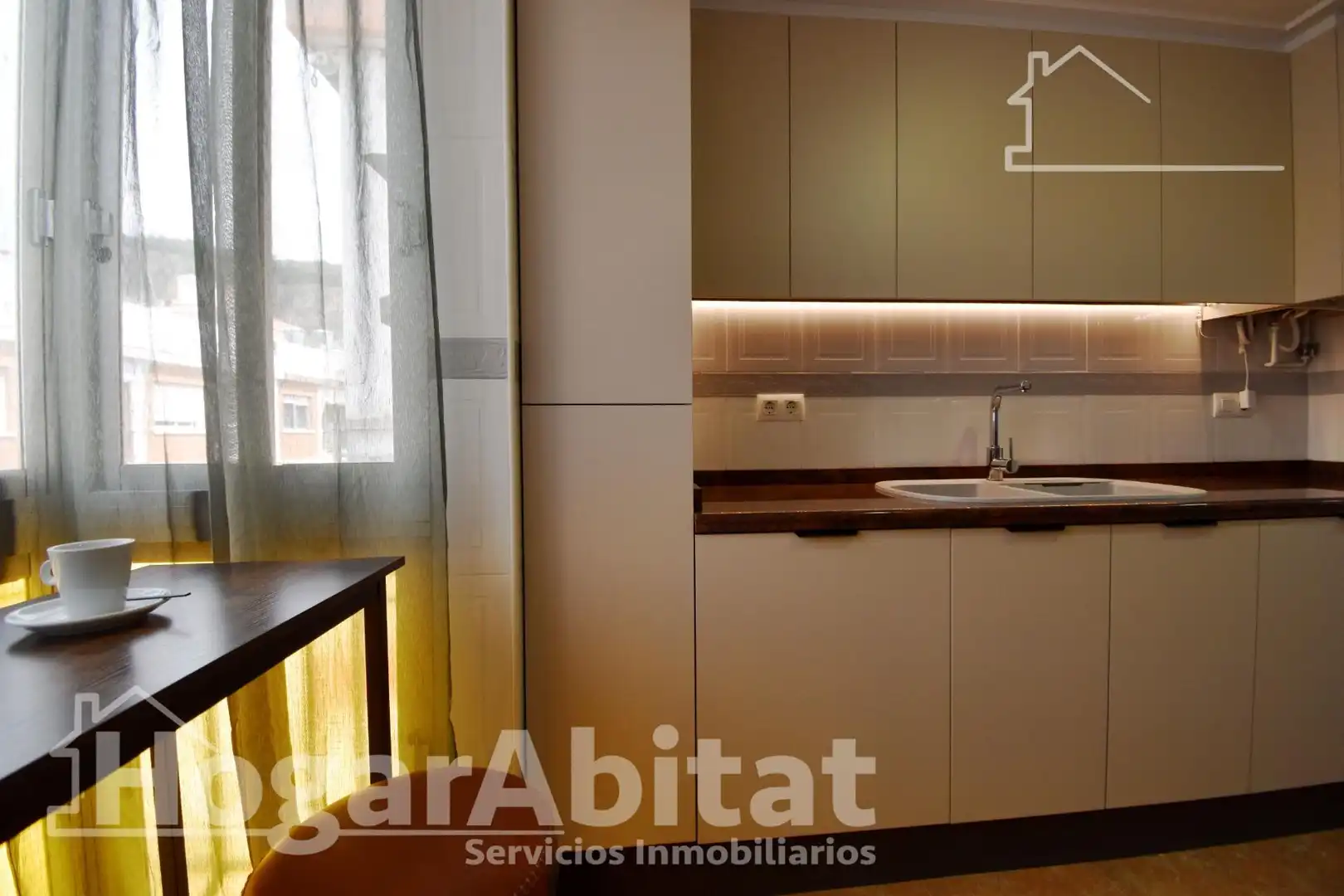 Kitchen of Flat for sale in Cullera  with Air Conditioner, Terrace and Furnished