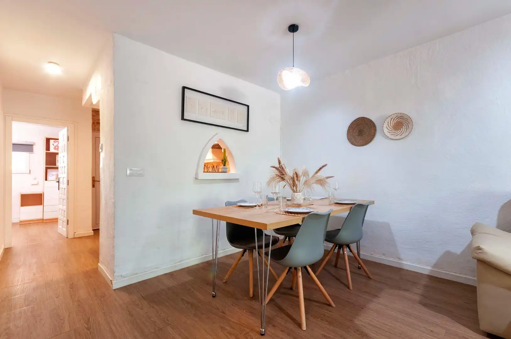 Comedor de Apartamento en venta en Jávea / Xàbia con Jardín privado, Terraza y Piscina comunitaria