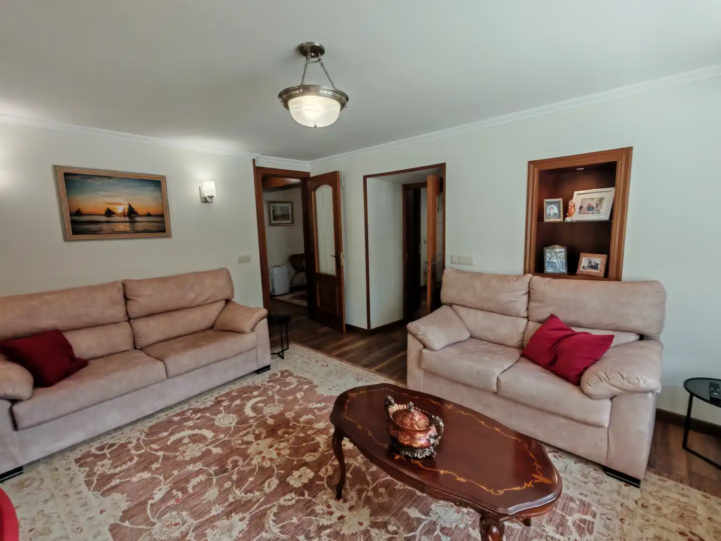 Sala de estar de Casa o chalet en venta en O Pino  con Calefacción, Jardín privado y Trastero