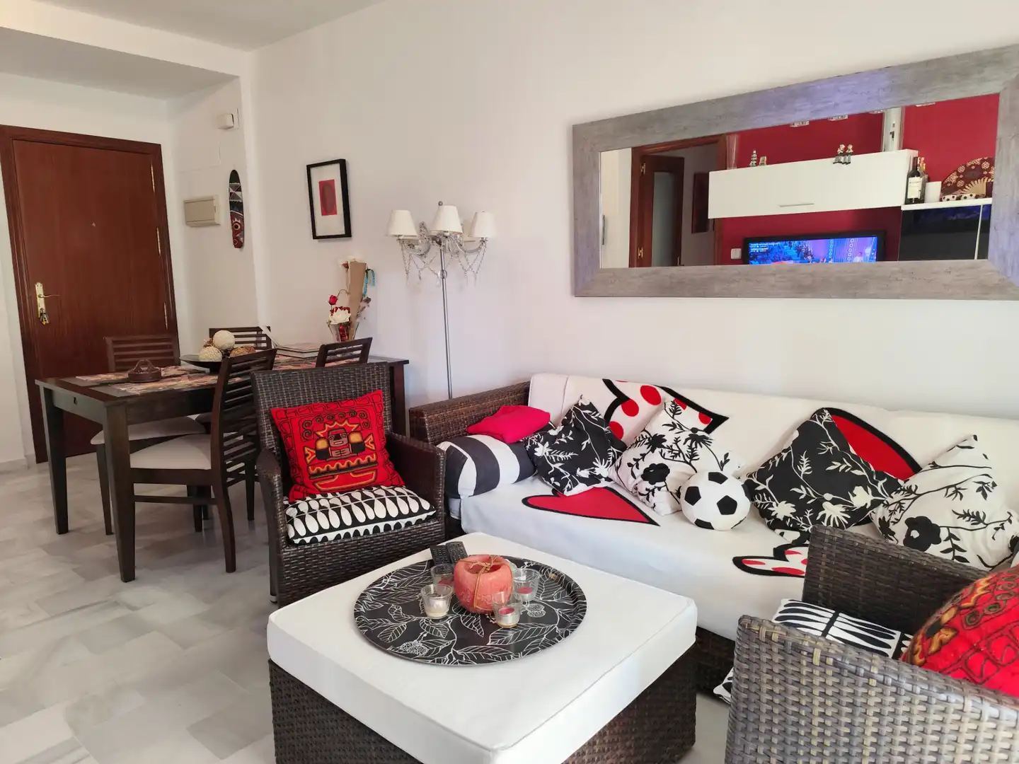Wohnzimmer von Dachboden zur Miete in Sanlúcar de Barrameda mit Klimaanlage, Heizung und Terrasse