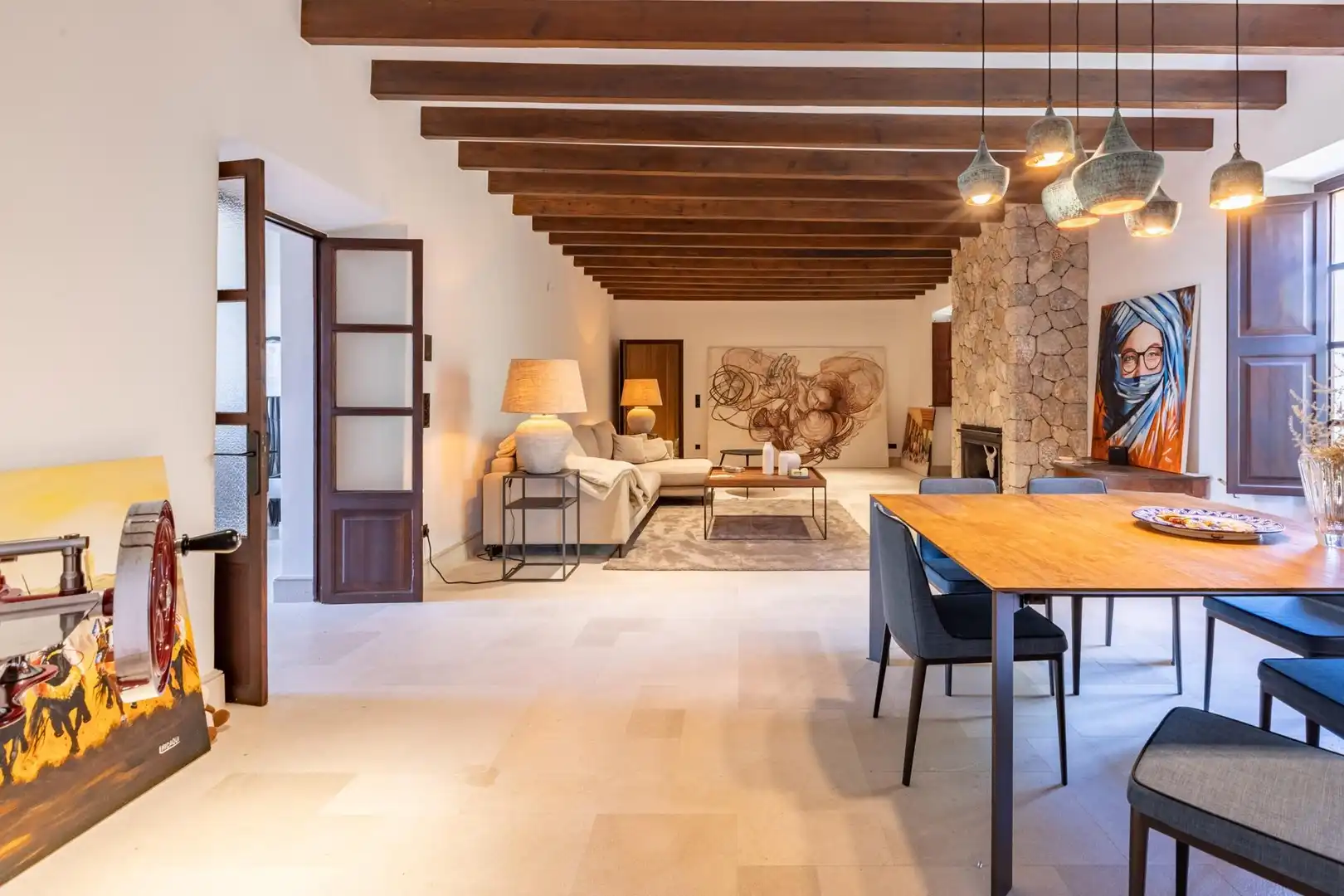 Sala d'estar de Finca rústica en venda en  Palma de Mallorca amb Aire condicionat, Calefacció i Jardí privat