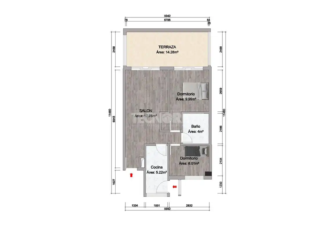 Flat for sale in Guadalajara  with Air Conditioner, Heating and Terrace