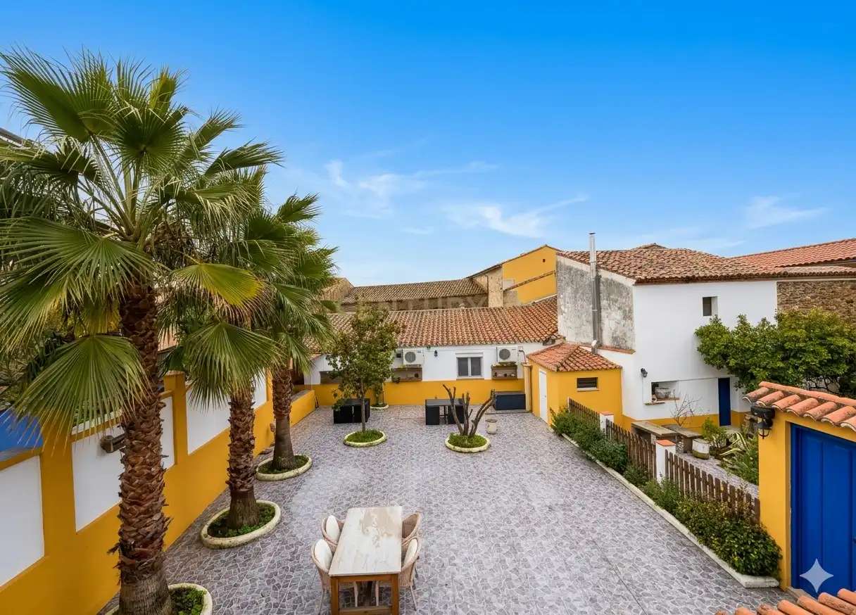 Vista exterior de Casa o chalet en venta en Madroñera con Jardín privado, Horno y Lavadora