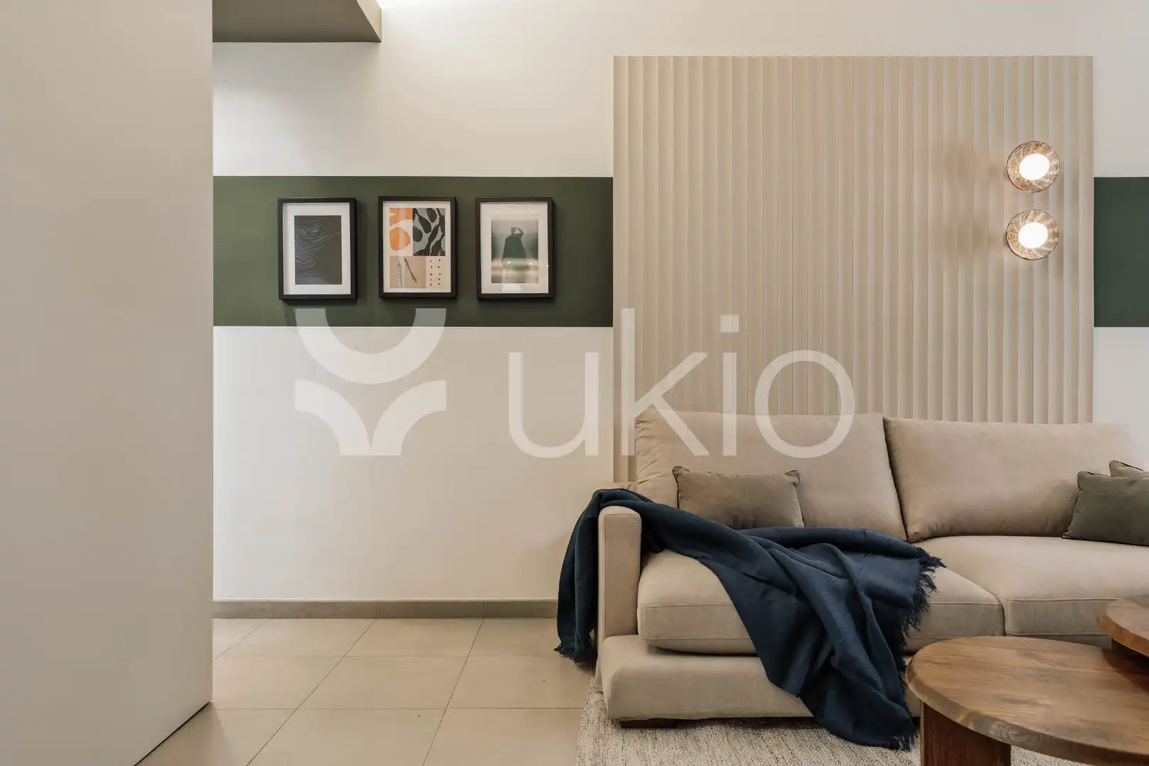 Sala de estar de Apartamento de alquiler en Barcelona con Aire acondicionado, Calefacción y Amueblado