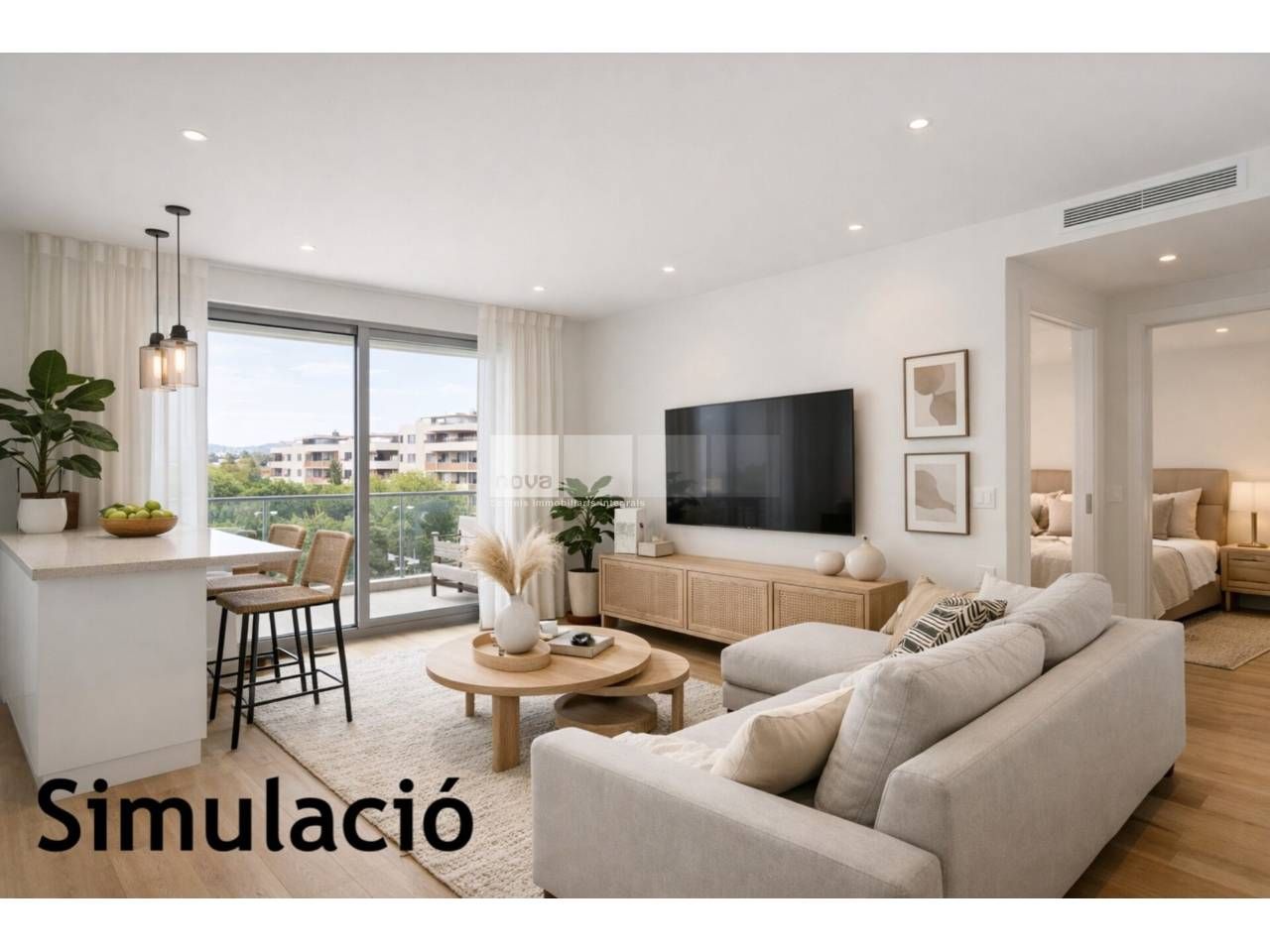 Living room of Flat to rent in Calldetenes  with Heating and Terrace