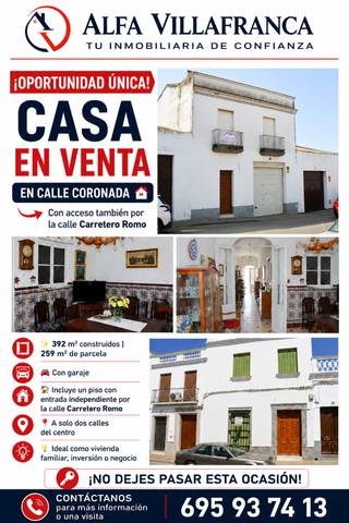 Casa-chalet en Venta en Calle Coronada, 33 en Villafranca de los Barros