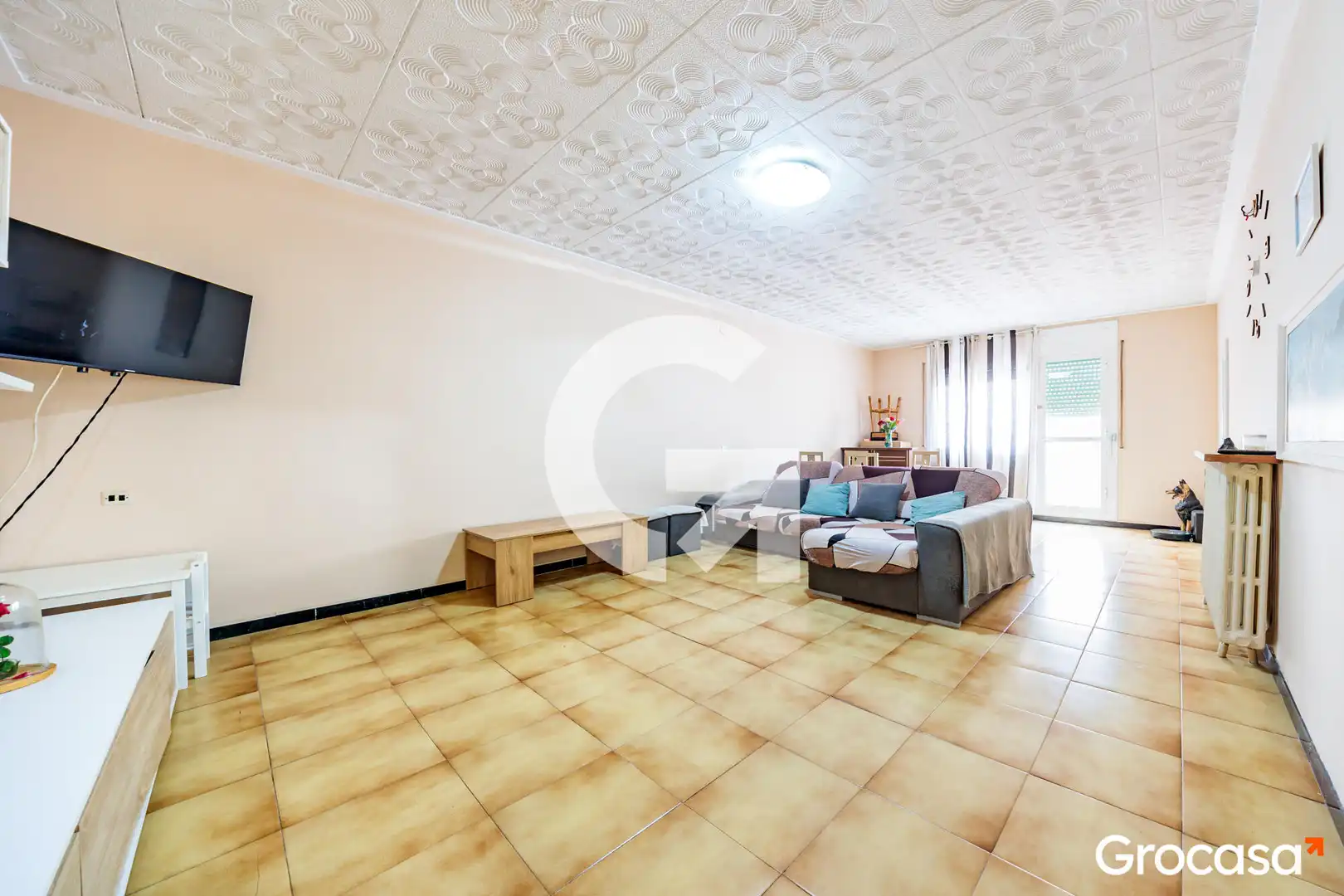 Sala d'estar de Casa adosada en venda en Terrassa amb Terrassa, Traster i Forn