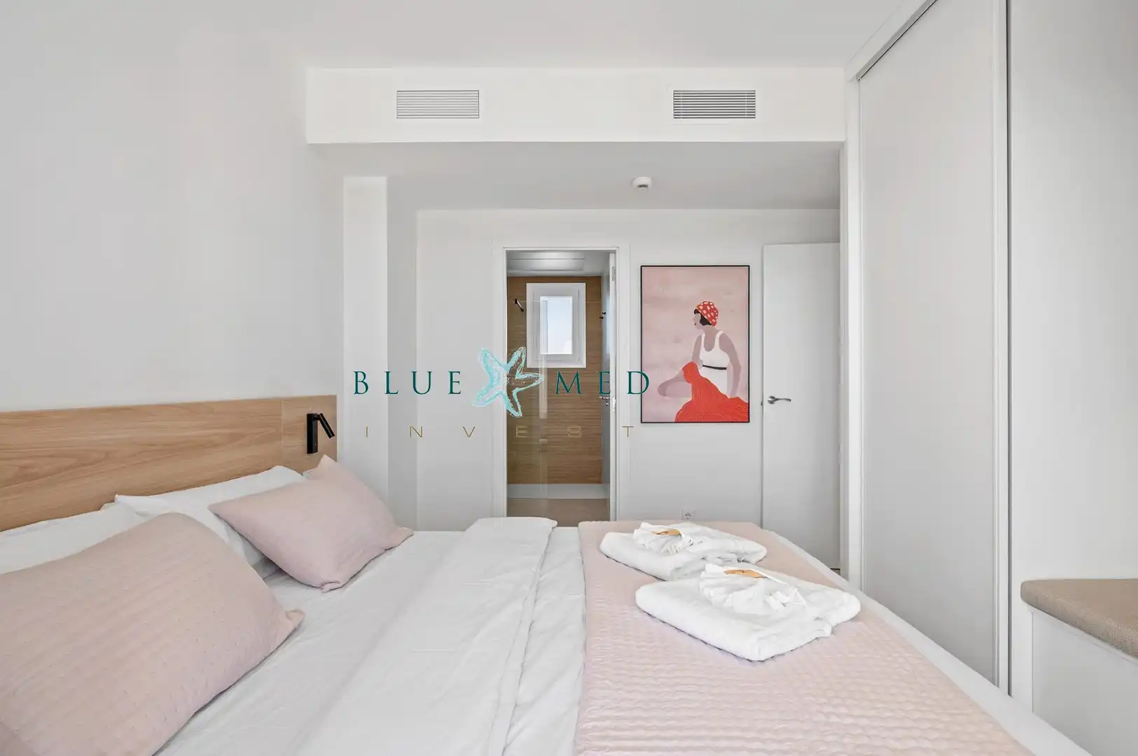 Dormitori de Apartament en venda en Los Alcázares amb Aire condicionat, Terrassa i Moblat