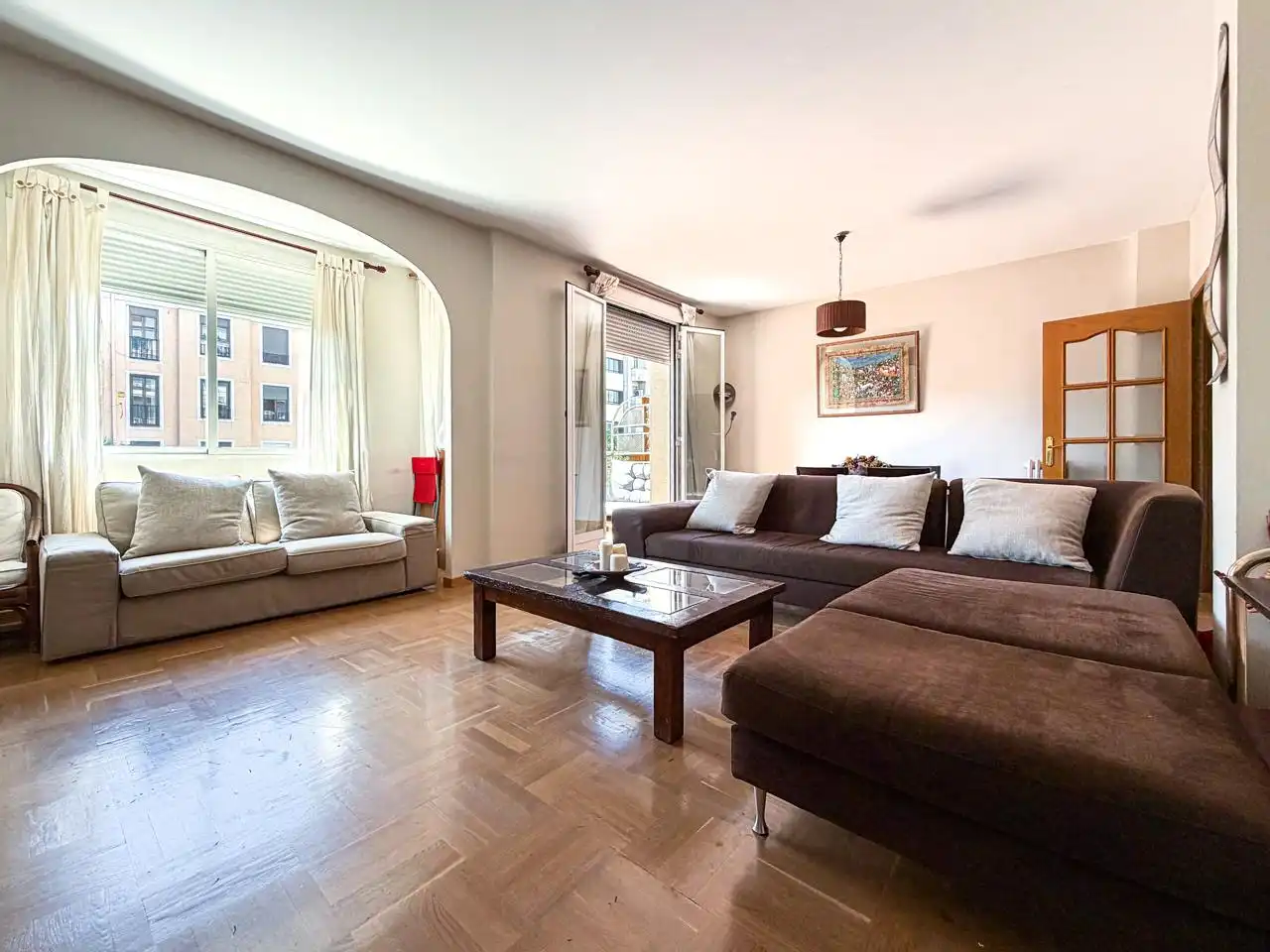 Sala de estar de Piso en venta en Madrid con Calefacción, Parquet y Terraza