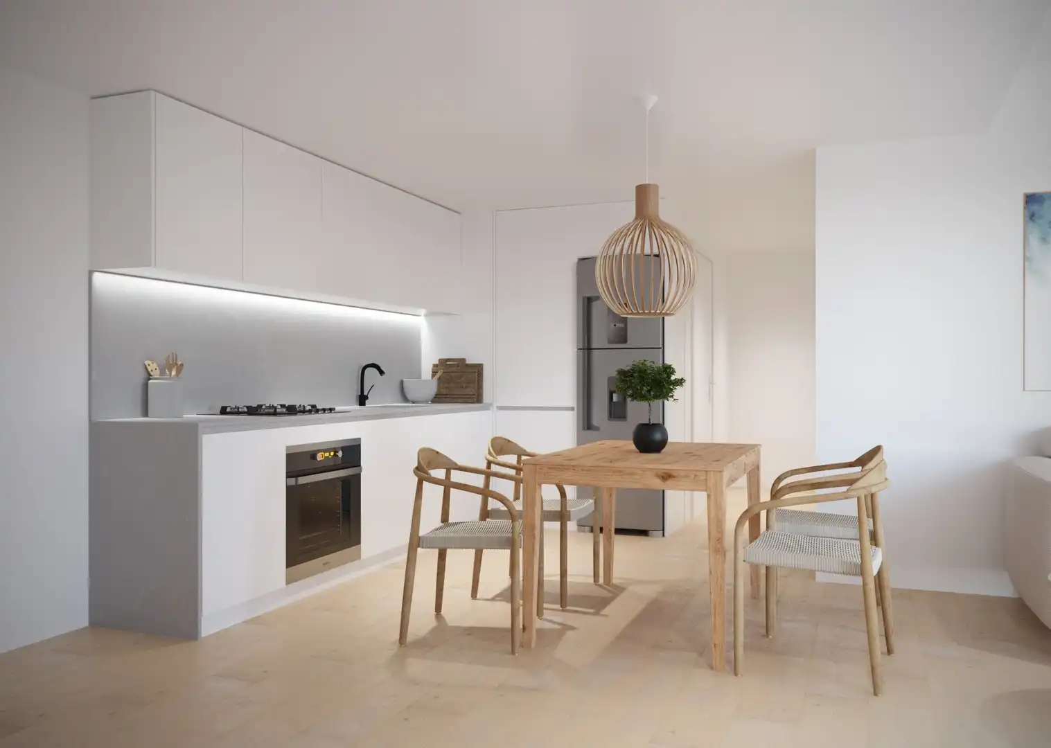 Küche von Wohnung zum Verkauf in Santa Pola mit Klimaanlage