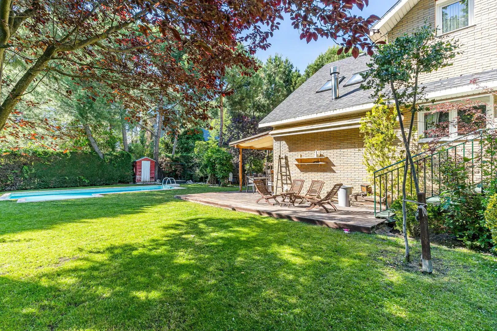 Terrassa de Casa o xalet en venda en Las Rozas de Madrid amb Aire condicionat, Calefacció i Jardí privat