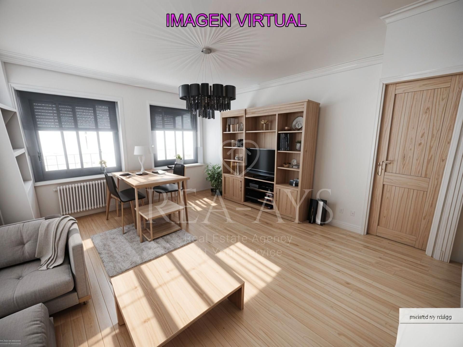 Sala de estar de Piso en venta en Cornellà de Llobregat con Calefacción, Parquet y Amueblado