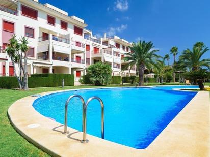 Swimming pool of Apartment to rent in Dénia  with Air Conditioner, Heating and Private garden