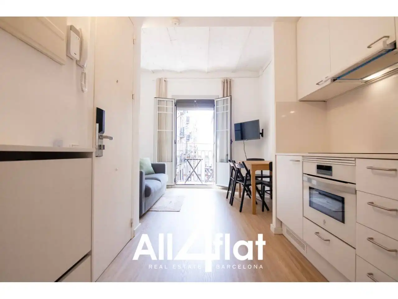 Vista exterior de Piso de alquiler en Barcelona con Aire acondicionado, Parquet y Amueblado