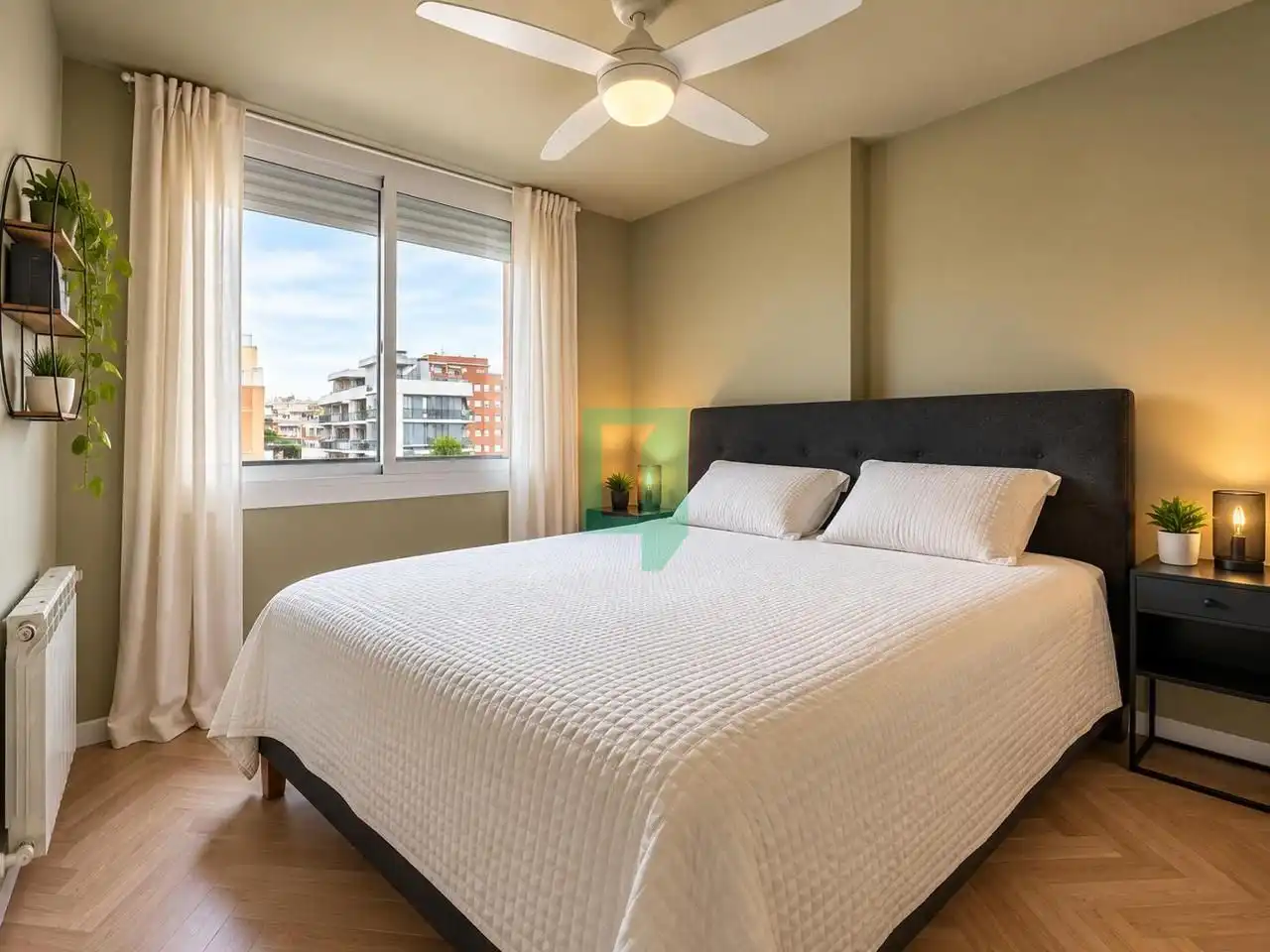 Bedroom of Flat for sale in Badalona  with Air Conditioner, Heating and Balcony