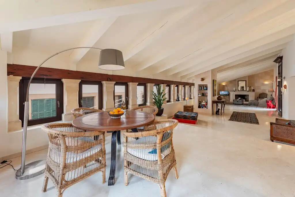 Menjador de Apartament en venda en  Palma de Mallorca amb Aire condicionat, Calefacció i Terrassa