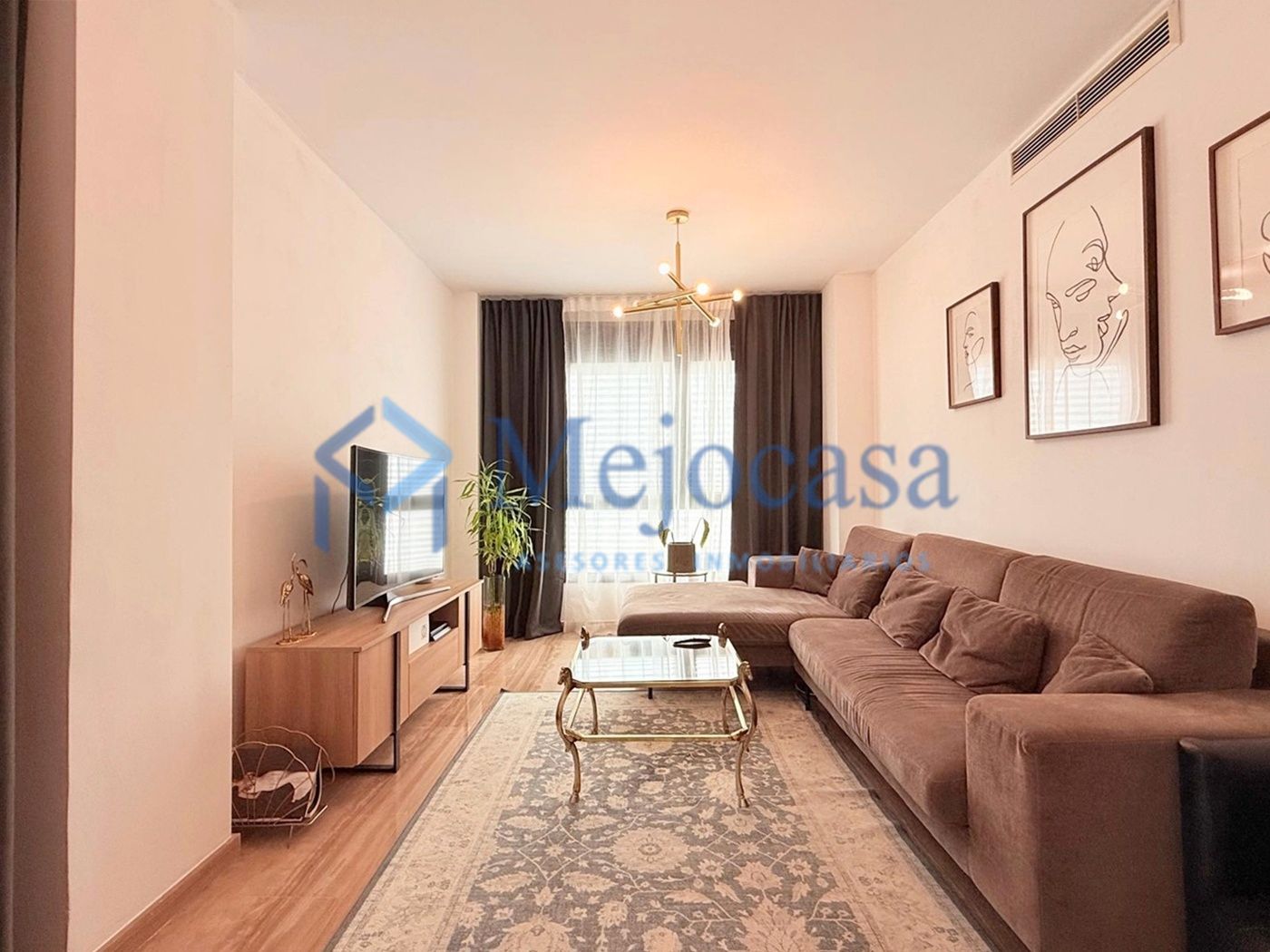 Living room of Flat for sale in  Madrid Capital  with Air Conditioner, Heating and Private garden