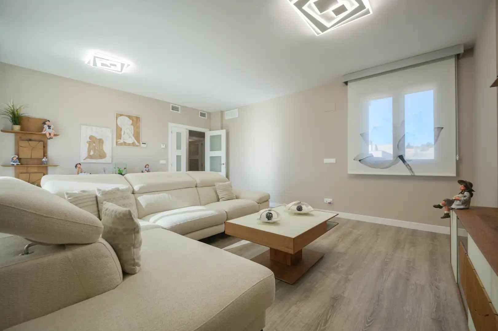 Wohnzimmer von Dachboden zum Verkauf in Valladolid mit Klimaanlage, Heizung und Privatgarten