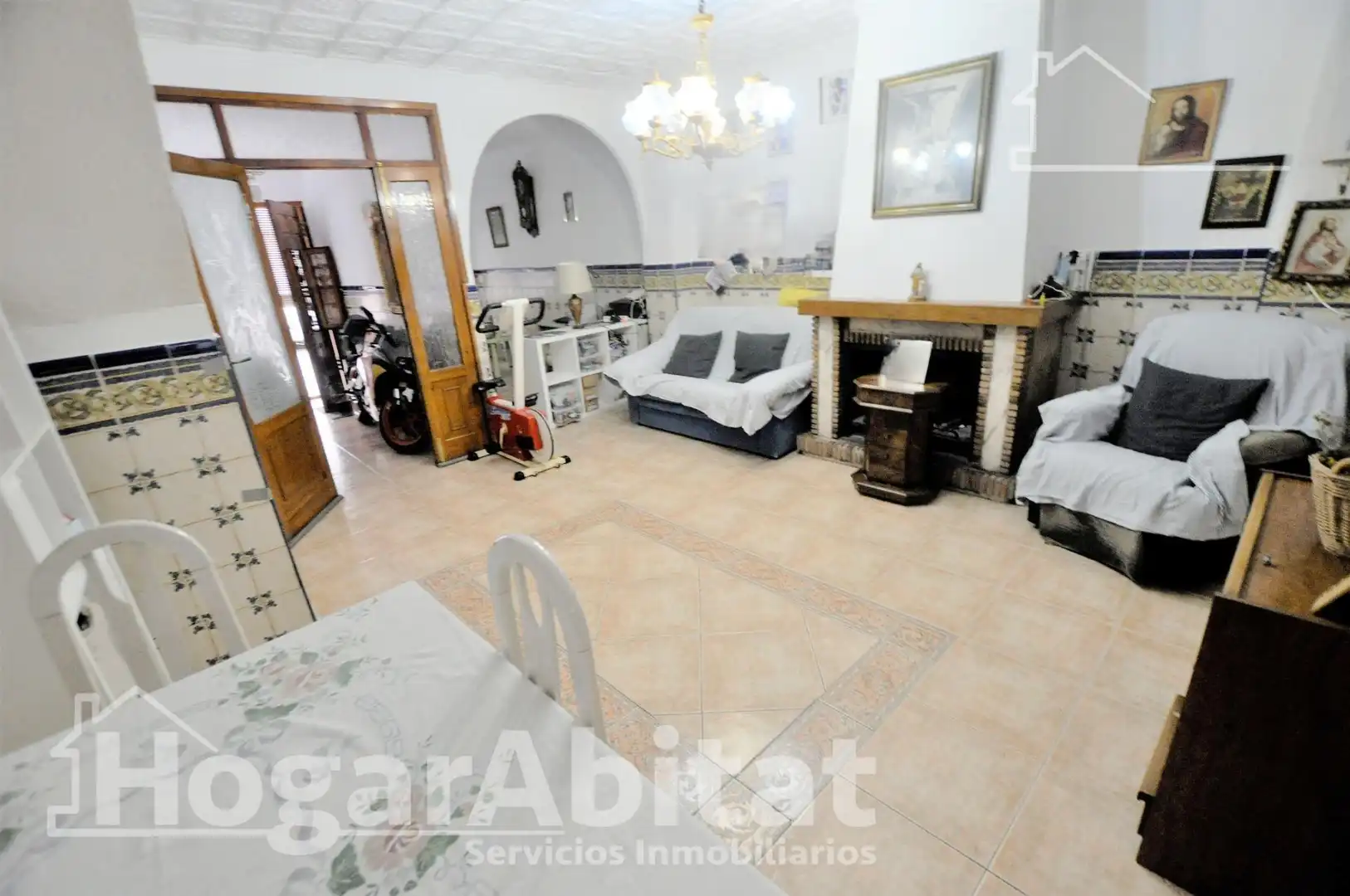 Sala de estar de Piso en venta en Fortaleny con Terraza y Balcón