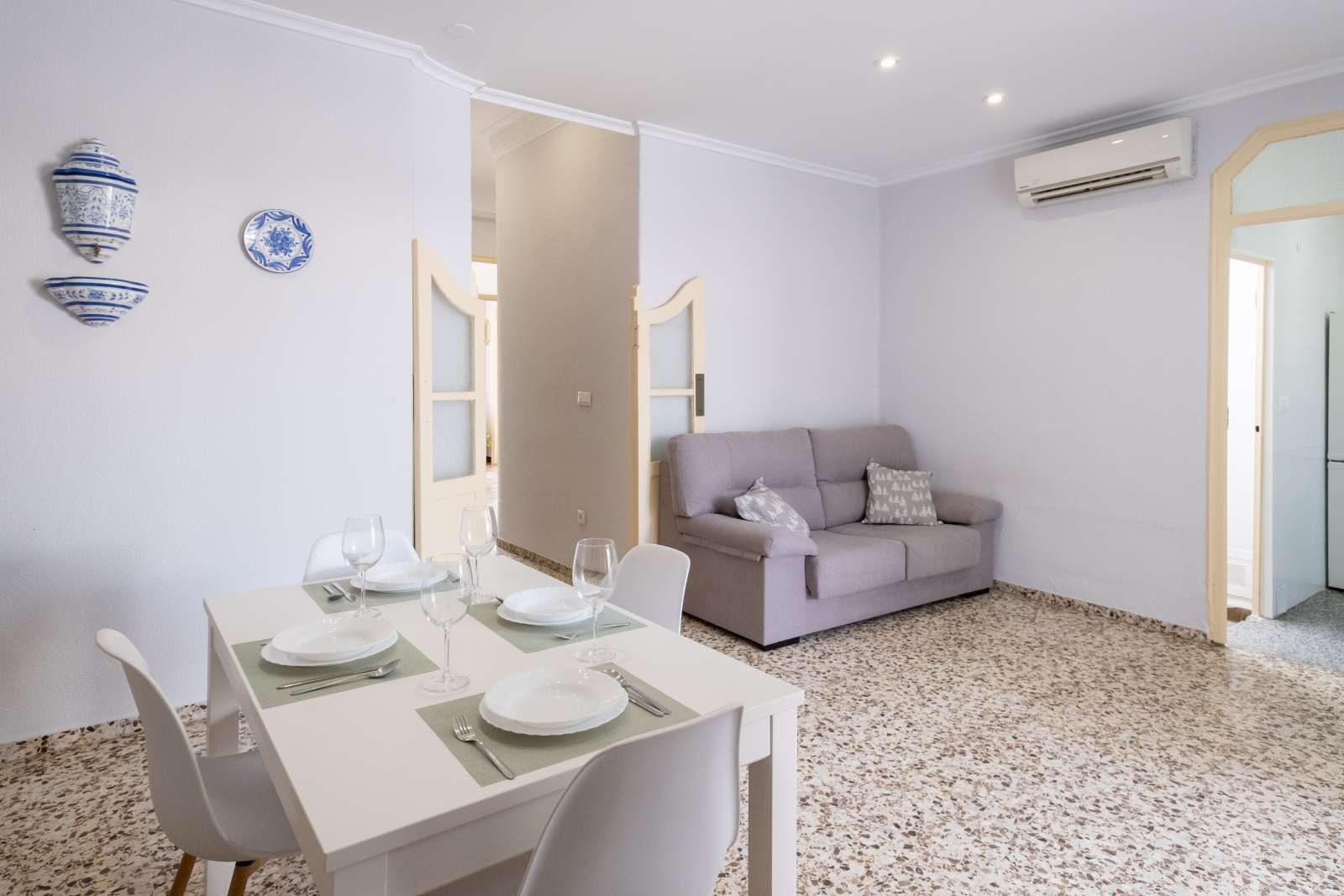 Sala d'estar de Apartament per a compartir en  Valencia Capital amb Aire condicionat i Terrassa