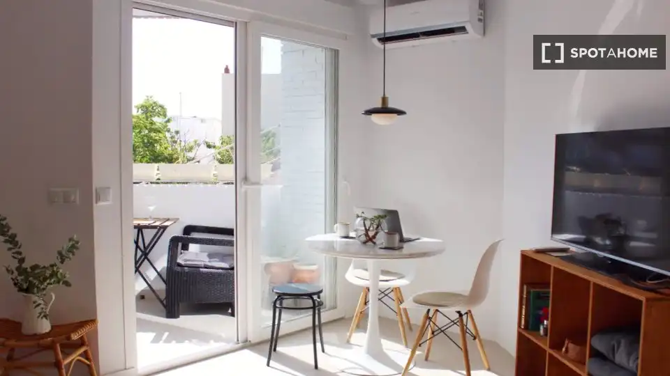 Terraza de Piso de alquiler en Madrid con Aire acondicionado, Calefacción y Amueblado