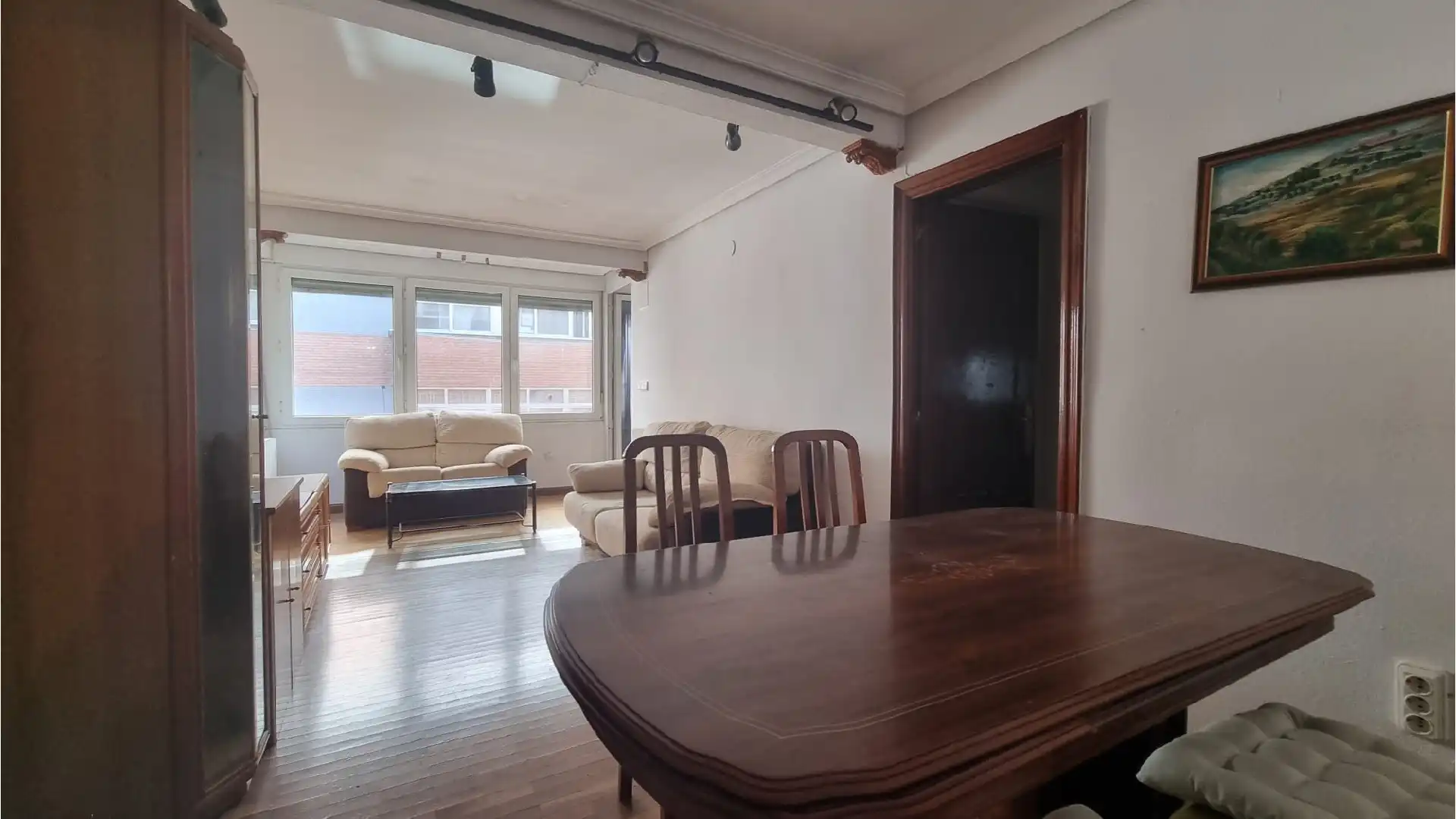 Living room of Flat for rent in Palencia  with Heating, Terrace and Furnished