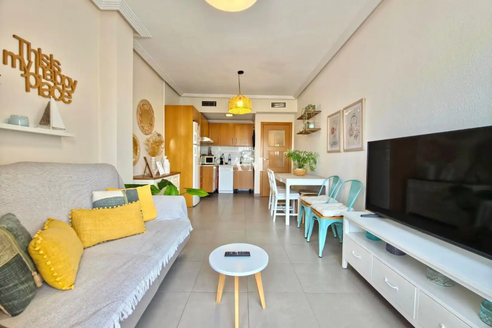 Sala de estar de Piso de alquiler en Guardamar del Segura con Aire acondicionado, Calefacción y Terraza