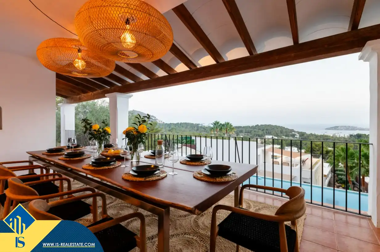 Terrassa de Casa o xalet en venda en Santa Eulària des Riu amb Aire condicionat, Calefacció i Jardí privat