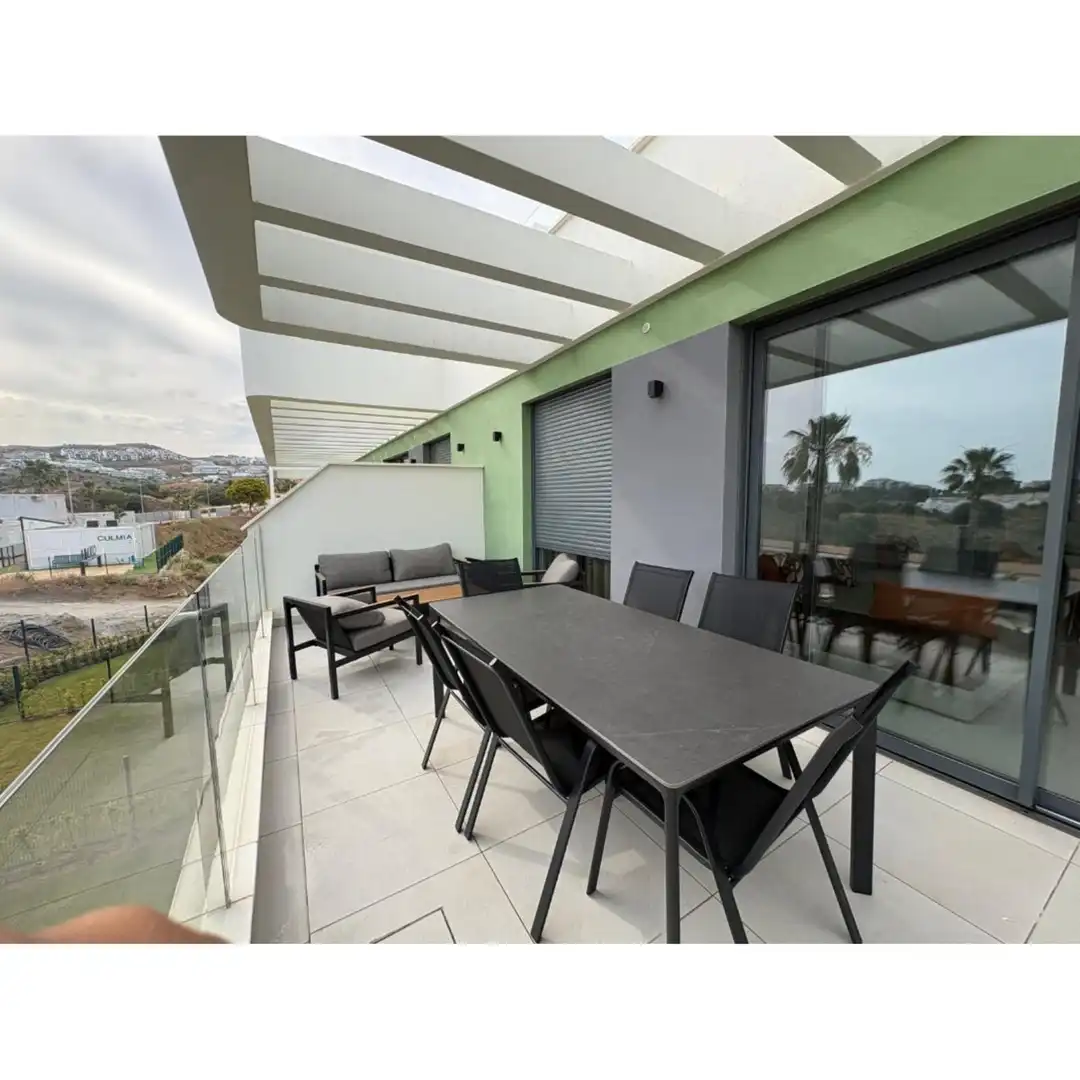 Terraza de Apartamento de alquiler en Mijas con Aire acondicionado y Piscina comunitaria