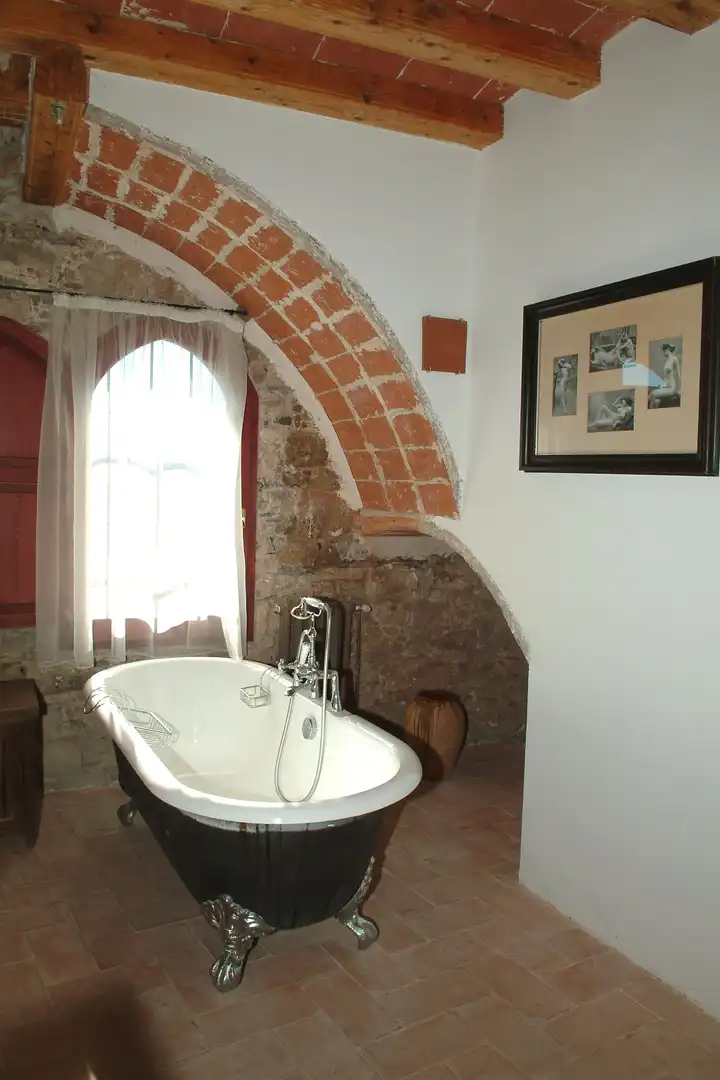 Baño de Finca rústica en venta en Camprodon con Calefacción, Jardín privado y Terraza