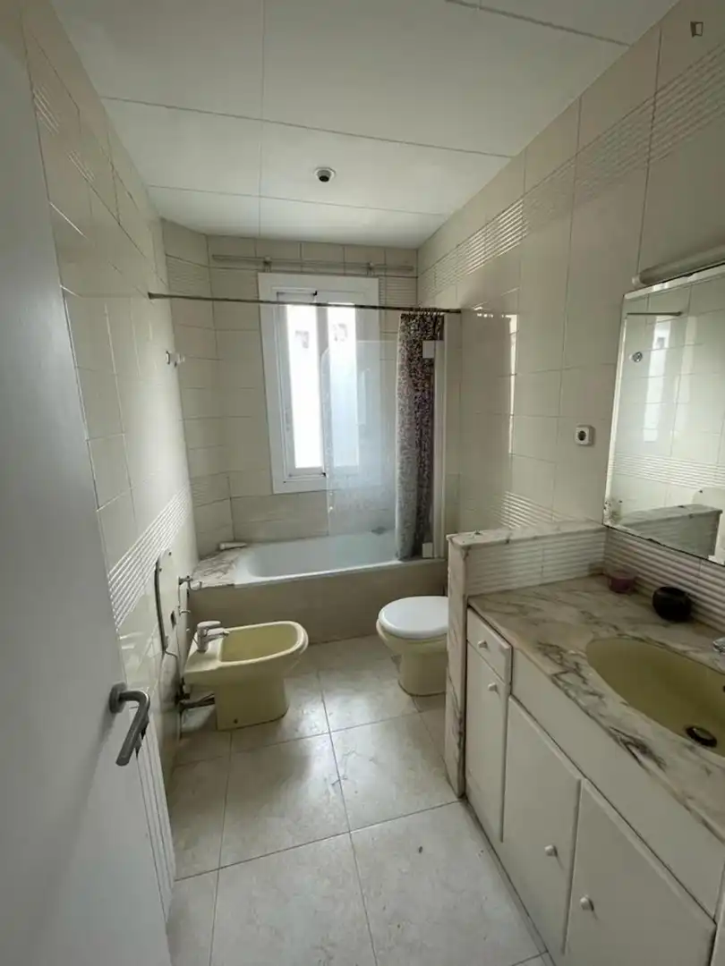 Bathroom of Apartments for share in Barcelona  with Furnished, Washing machine and Internet
