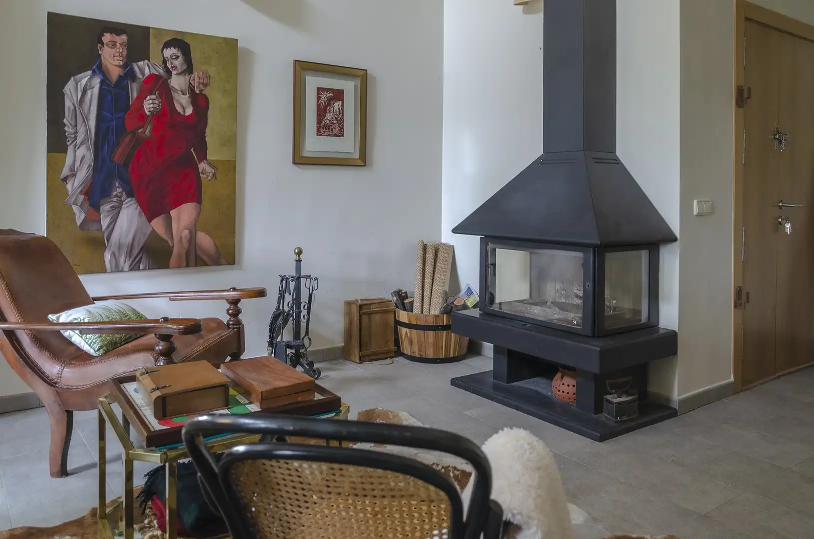 Sala de estar de Finca rústica en venta en La Adrada  con Jardín privado, Terraza y Piscina