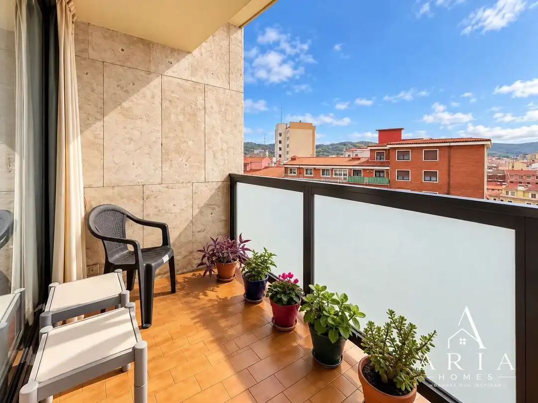 Balcony of Flat for sale in Bilbao   with Heating, Terrace and Furnished