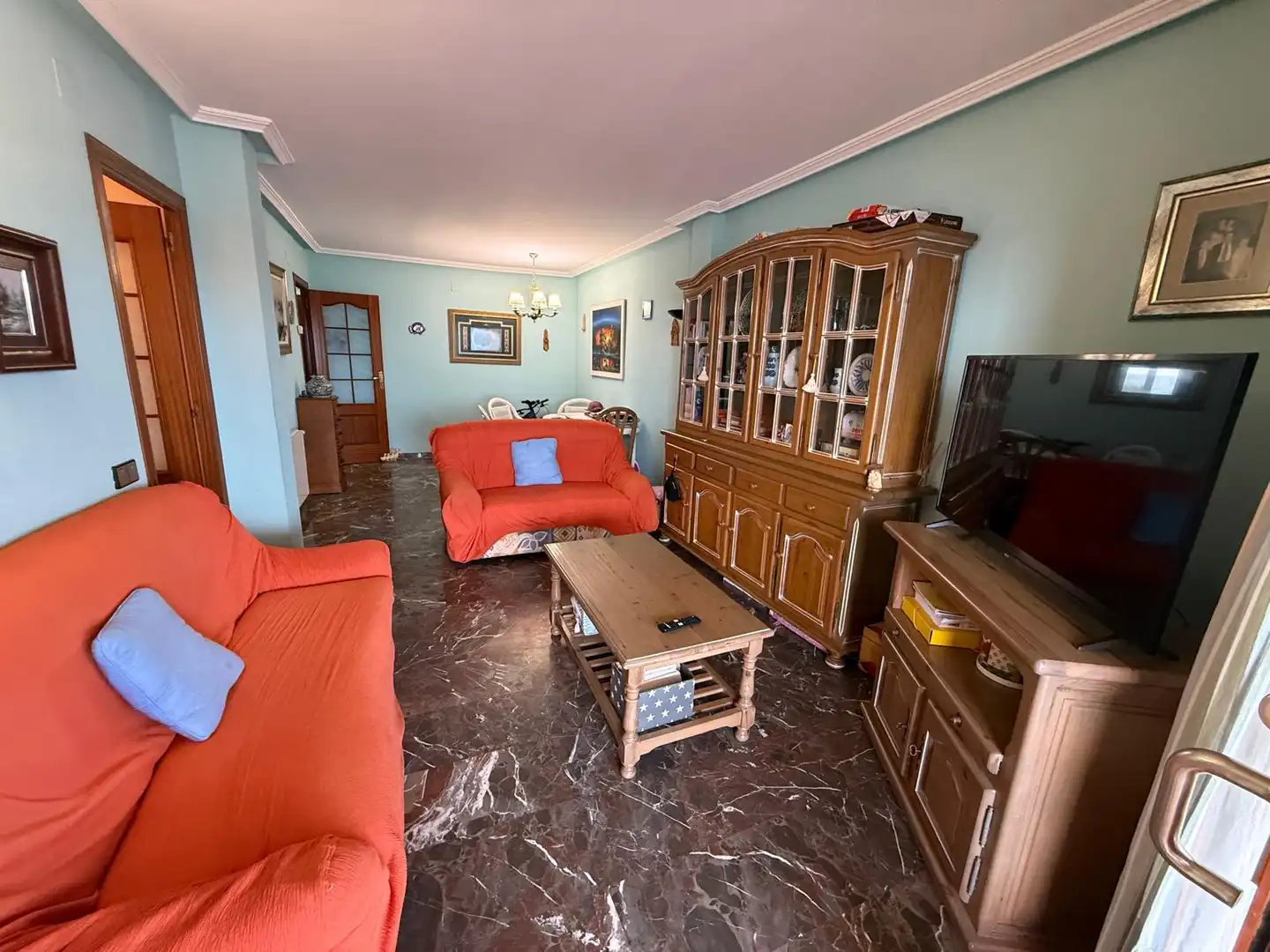 Wohnzimmer von Wohnungen zum Verkauf in Calafell mit Heizung, Privatgarten und Terrasse