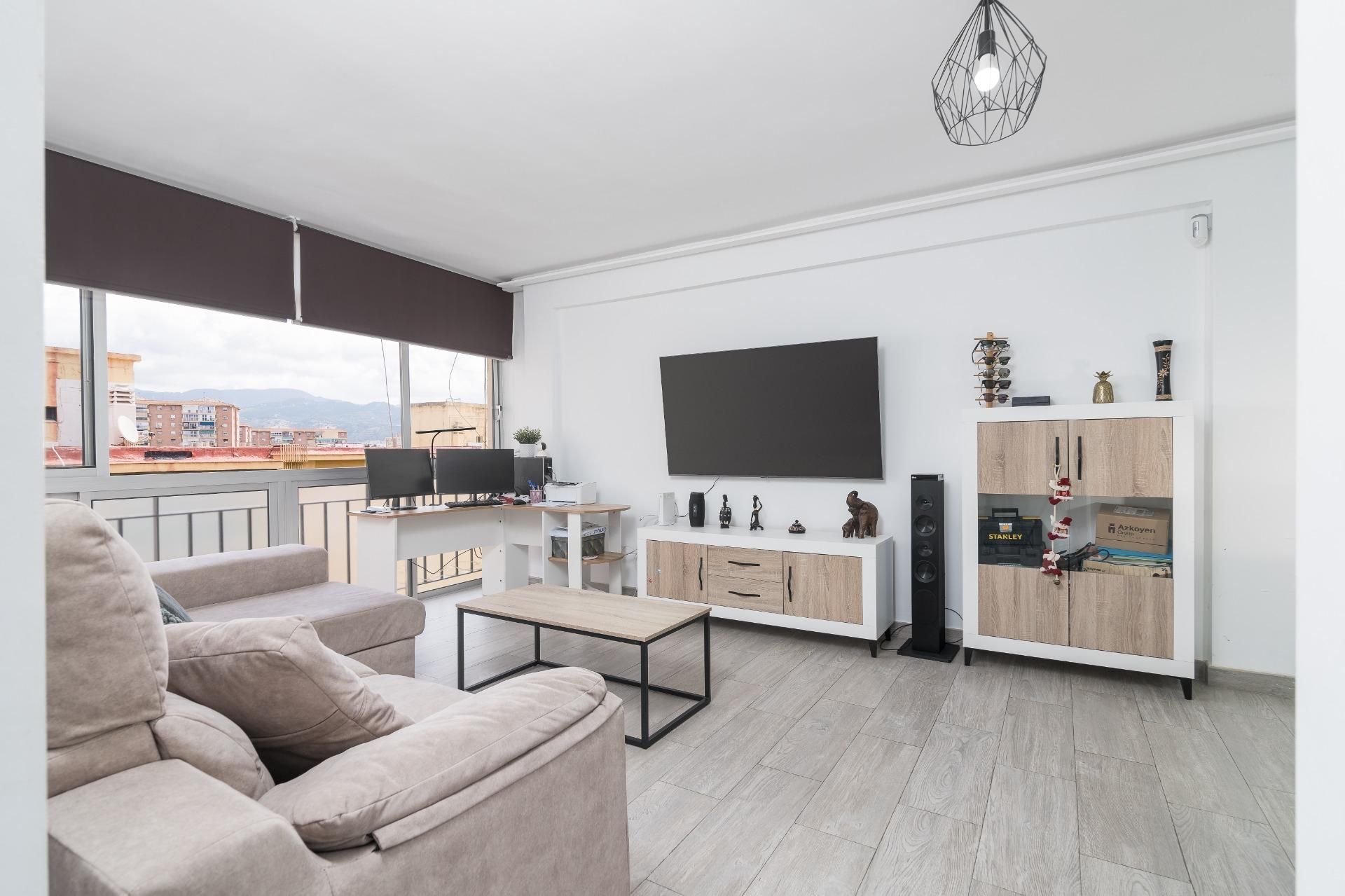 Sala d'estar de Pis de lloguer en Málaga Capital amb Aire condicionat, Calefacció i Terrassa