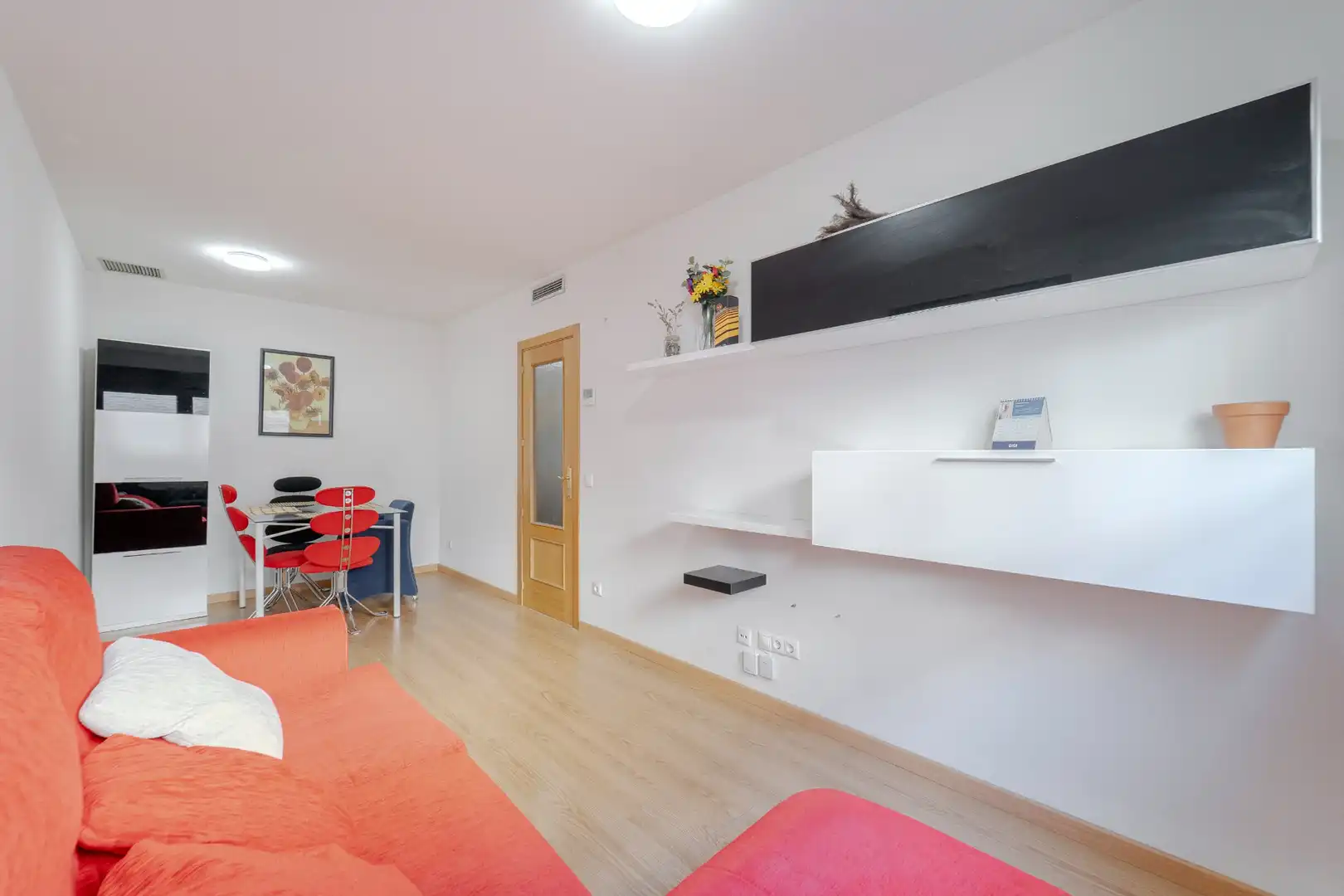 Sala de estar de Piso en venta en El Álamo con Calefacción, Amueblado y Horno