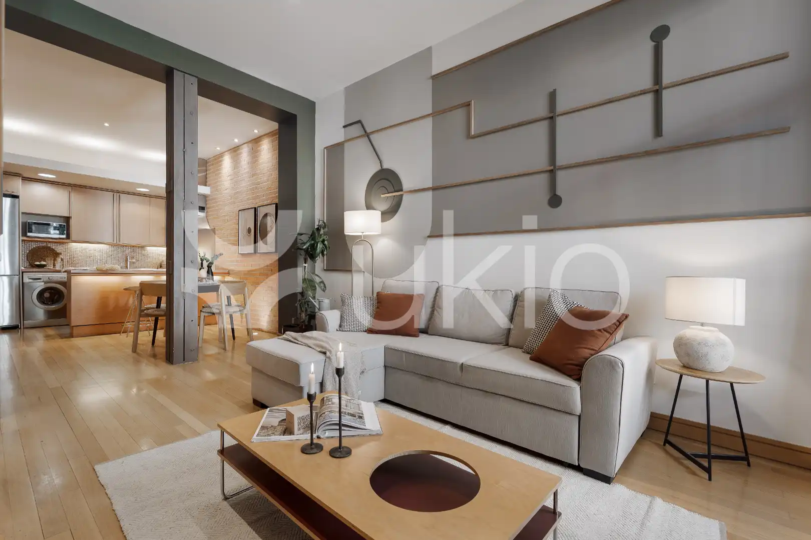 Living room of Apartments for rent in Madrid  with Air Conditioner, Heating and Furnished